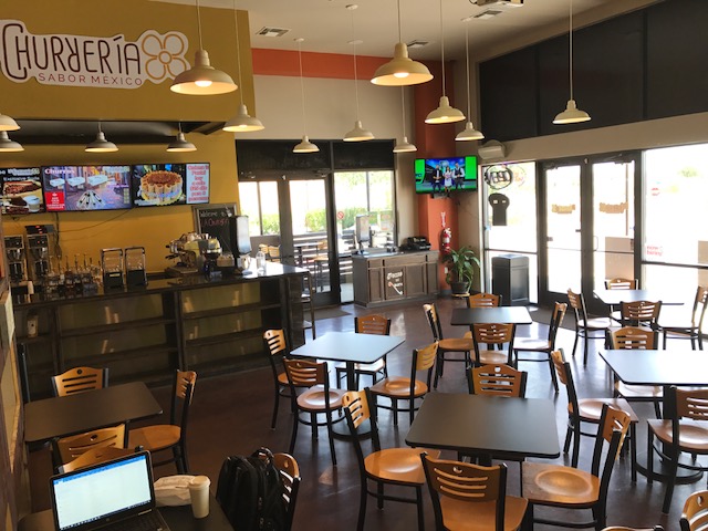 The dining room at the first La Churrería location