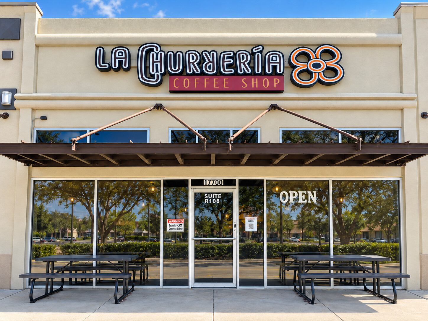 The new La Churrería Coffee Shop storefront